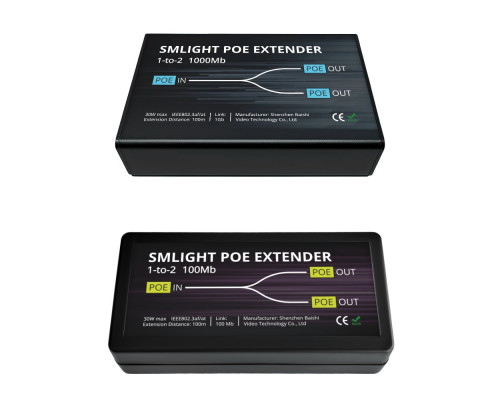 POE Extender 1-to-2 xMb