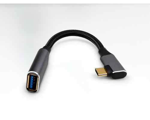 USB-A-to-Type-C Adapter (90°) 15cm