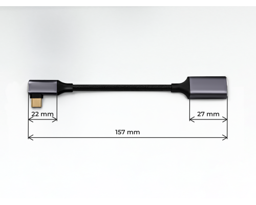 USB-A-to-Type-C Adapter (90°) 15cm