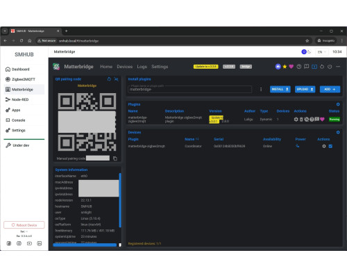 SMHUB Nano Mg24 – Linux-Based Smart Hub with Built-In Zigbee2MQTT, Node-RED & Matterbridge